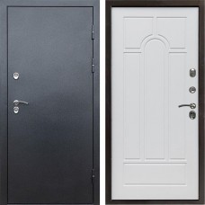 Входная дверь Termo Door Сибирь Антик серебро с терморазрывом Арка белое дерево