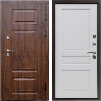 Входная дверь Termo Door Сибирь Термо ПРЕМИУМ Орех Классика Белый матовый