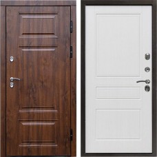 Входная дверь Termo Door Сибирь Термо ПРЕМИУМ Орех Классика белое дерево