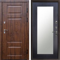Входная дверь Termo Door Сибирь Термо ПРЕМИУМ Орех Зеркало триумф венге
