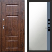 Входная дверь Termo Door Сибирь Термо ПРЕМИУМ Орех Зеркало Grey софт