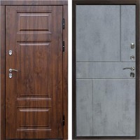 Входная дверь Termo Door Сибирь Термо ПРЕМИУМ Орех Горизонт бетон темный