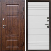 Входная дверь Termo Door Сибирь Термо ПРЕМИУМ Орех White Line