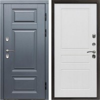 Входная дверь Termo Door Сибирь Термо ПРЕМИУМ Grey Классика белое дерево