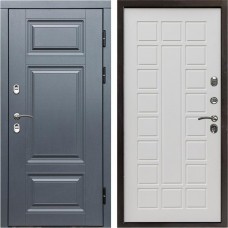 Входная дверь Termo Door Сибирь Термо ПРЕМИУМ Grey Престиж белый матовый