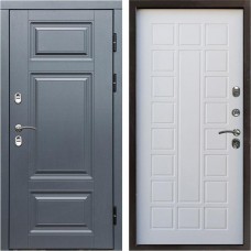 Входная дверь Termo Door Сибирь Термо ПРЕМИУМ Grey Престиж Белое дерево
