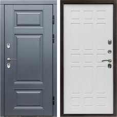 Входная дверь Termo Door Сибирь Термо ПРЕМИУМ Grey Спарта белое дерево