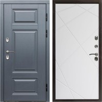 Входная дверь Termo Door Сибирь Термо ПРЕМИУМ Grey Лучи белый