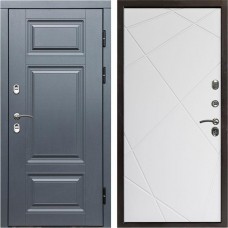 Входная дверь Termo Door Сибирь Термо ПРЕМИУМ Grey Лучи белый