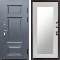 Входная дверь Termo Door Сибирь Термо ПРЕМИУМ Grey Зеркало Триумф лиственница белая