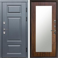 Входная дверь Termo Door Сибирь Термо ПРЕМИУМ Grey Зеркало триумф дуб
