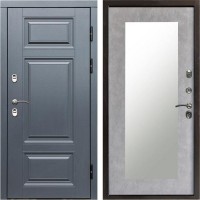 Входная дверь Termo Door Сибирь Термо ПРЕМИУМ Grey Зеркало триумф бетон светлый