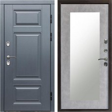 Входная дверь Termo Door Сибирь Термо ПРЕМИУМ Grey Зеркало триумф бетон светлый