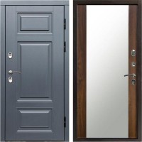 Входная дверь Termo Door Сибирь Термо ПРЕМИУМ Grey Зеркало дуб