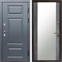 Входная дверь Termo Door Сибирь Термо ПРЕМИУМ Grey Зеркало бетон темный