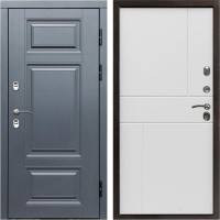 Входная дверь Termo Door Сибирь Термо ПРЕМИУМ Grey Горизонт белый