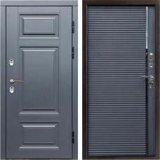 Входная дверь Termo Door Сибирь Термо ПРЕМИУМ Grey Porte black
