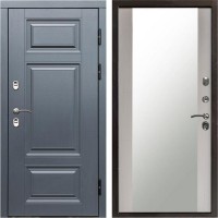 Входная дверь Termo Door Сибирь Термо ПРЕМИУМ Grey Зеркало Лиственница белая