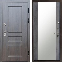 Входная дверь Termo Door Сибирь Термо ПРЕМИУМ Орегон Венге Зеркало бетон темный