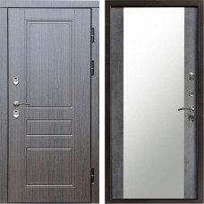 Входная дверь Termo Door Сибирь Термо ПРЕМИУМ Орегон Венге Зеркало бетон темный
