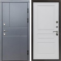 Входная дверь Termo Door Сибирь Термо ПРЕМИУМ Grey Line Классика Белый матовый