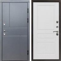 Входная дверь Termo Door Сибирь Термо ПРЕМИУМ Grey Line Классика белое дерево
