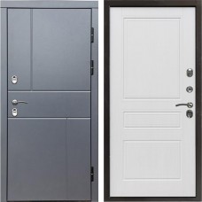 Входная дверь Termo Door Сибирь Термо ПРЕМИУМ Grey Line Классика белое дерево