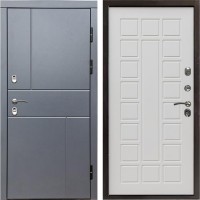 Входная дверь Termo Door Сибирь Термо ПРЕМИУМ Grey Line Престиж белый матовый