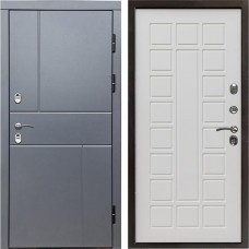 Входная дверь Termo Door Сибирь Термо ПРЕМИУМ Grey Line Престиж белый матовый