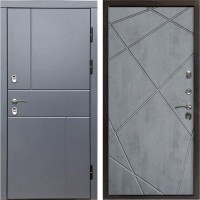 Входная дверь Termo Door Сибирь Термо ПРЕМИУМ Grey Line Лучи бетон темный