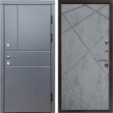 Входная дверь Termo Door Сибирь Термо ПРЕМИУМ Grey Line Лучи бетон темный