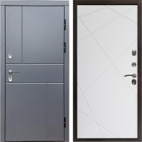 Входная дверь Termo Door Сибирь Термо ПРЕМИУМ Grey Line Лучи белый