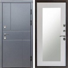 Входная дверь Termo Door Сибирь Термо ПРЕМИУМ Grey Line Зеркало Триумф лиственница белая