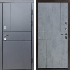 Входная дверь Termo Door Сибирь Термо ПРЕМИУМ Grey Line Горизонт бетон темный