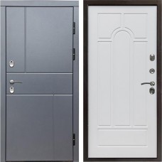 Входная дверь Termo Door Сибирь Термо ПРЕМИУМ Grey Line Арка белое дерево