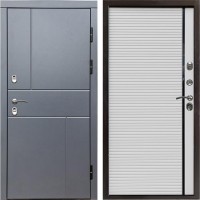 Входная дверь Termo Door Сибирь Термо ПРЕМИУМ Grey Line Porte white