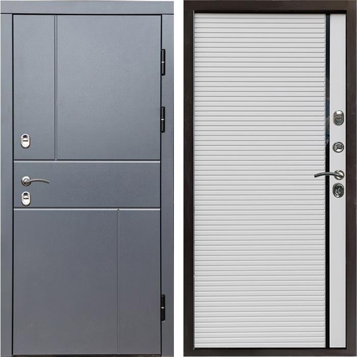 Входная дверь Termo Door Сибирь Термо ПРЕМИУМ Grey Line Porte white