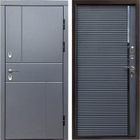 Входная дверь Termo Door Сибирь Термо ПРЕМИУМ Grey Line Porte black