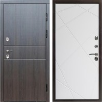Входная дверь Termo Door Сибирь Термо ПРЕМИУМ Вертикаль Венге Лучи белый