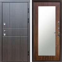 Входная дверь Termo Door Сибирь Термо ПРЕМИУМ Вертикаль Венге Зеркало триумф дуб