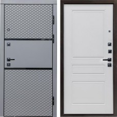Входная дверь Termo Door Fusion Black Классика Белый матовый