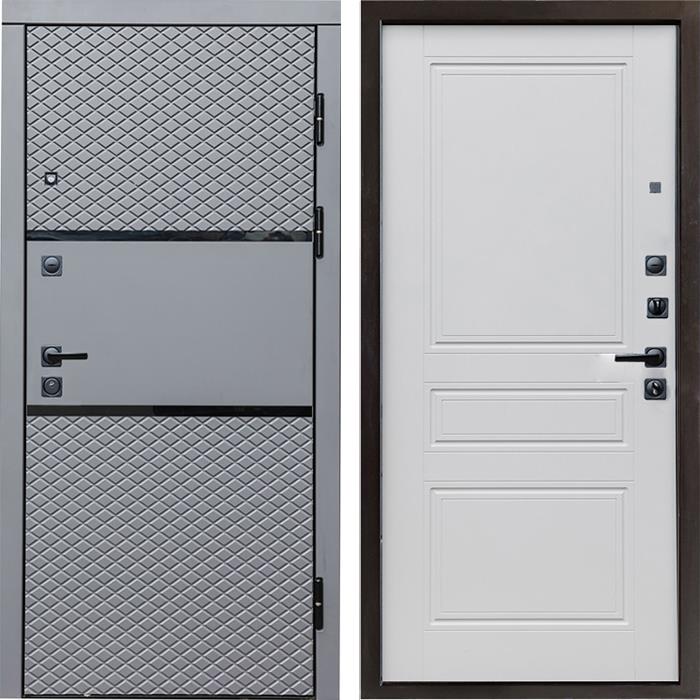 Входная дверь Termo Door Fusion Black Классика Белый матовый