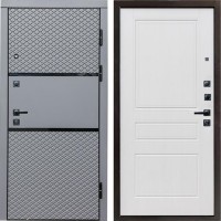 Входная дверь Termo Door Fusion Black Классика белое дерево