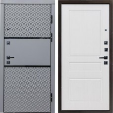 Входная дверь Termo Door Fusion Black Классика белое дерево