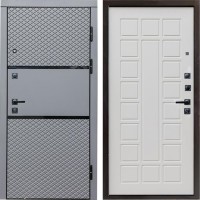 Входная дверь Termo Door Fusion Black Престиж белый матовый