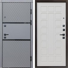 Входная дверь Termo Door Fusion Black Престиж белый матовый