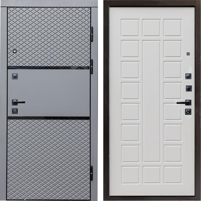 Входная дверь Termo Door Fusion Black Престиж белый матовый