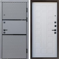 Входная дверь Termo Door Fusion Black Престиж Белое дерево