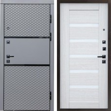 Входная дверь Termo Door Fusion Black Царга лиственница белая
