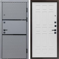 Входная дверь Termo Door Fusion Black Спарта белое дерево